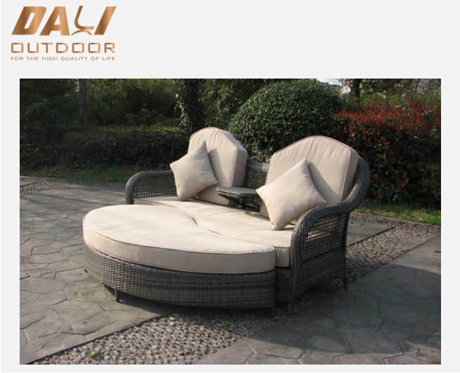 Lasmuigh 2-Píosa PE RatánComment Wicker Patio Grá Seat Cathaoirleach Lounge